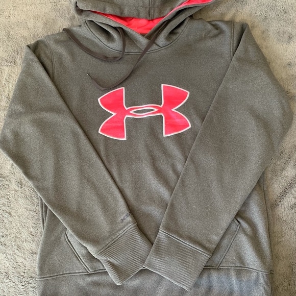 Women’s Grey/Pink Under Armour Hoodie - Picture 1 of 6